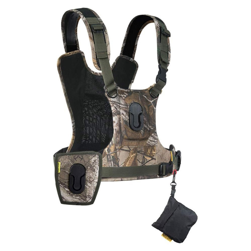 Single Camera Vest Harness System — Grey Professional Dual-Camera Quick-Switch Carrier