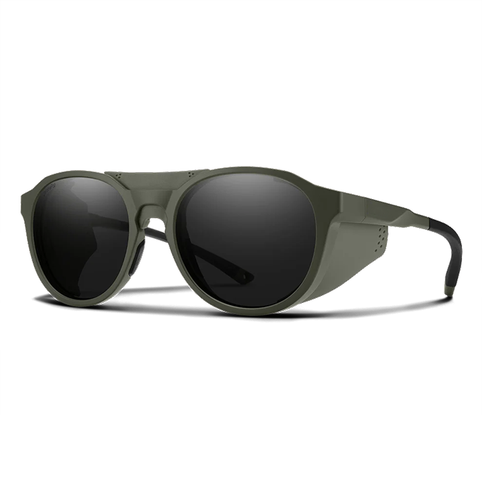 Sunglasses with detachable side wings, round frame with self-locking hinges