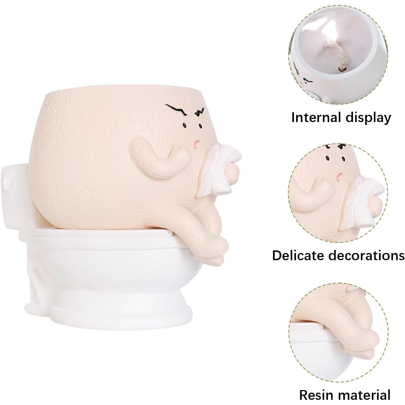 Funny Face Planter Pots – Toilet Succulent Flower Pot