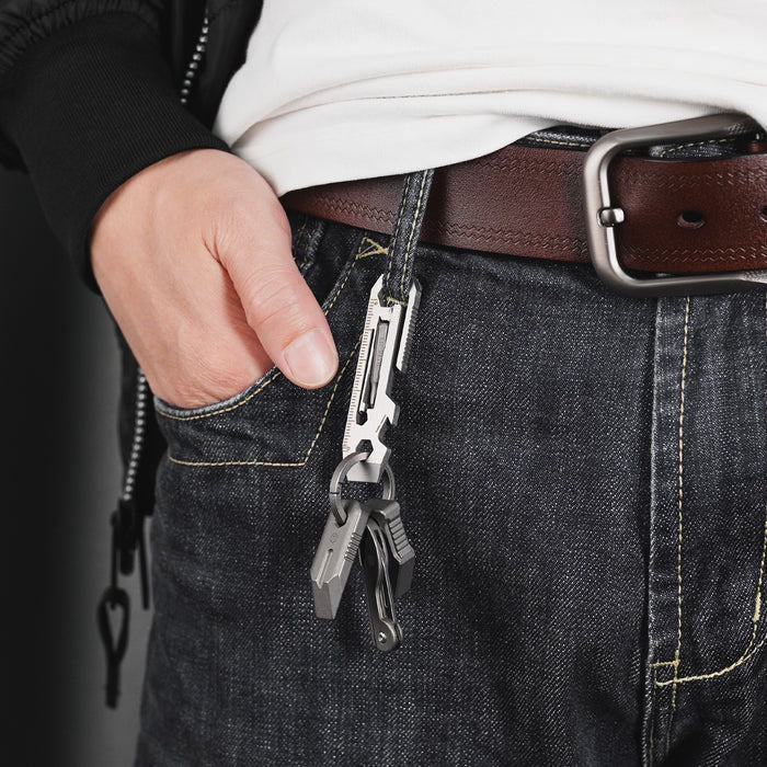 Pry Bar Multitool EDC Pocket Tool with Screwdrivers, Wrenches & Ruler