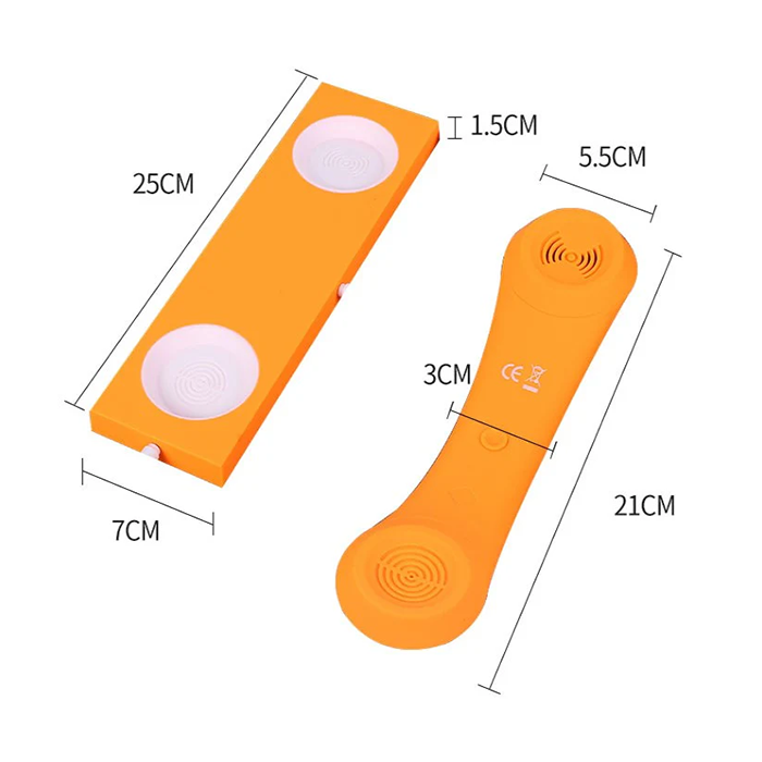 Retro telephone handset with Type-C/Lightning to 3.5mm adapter