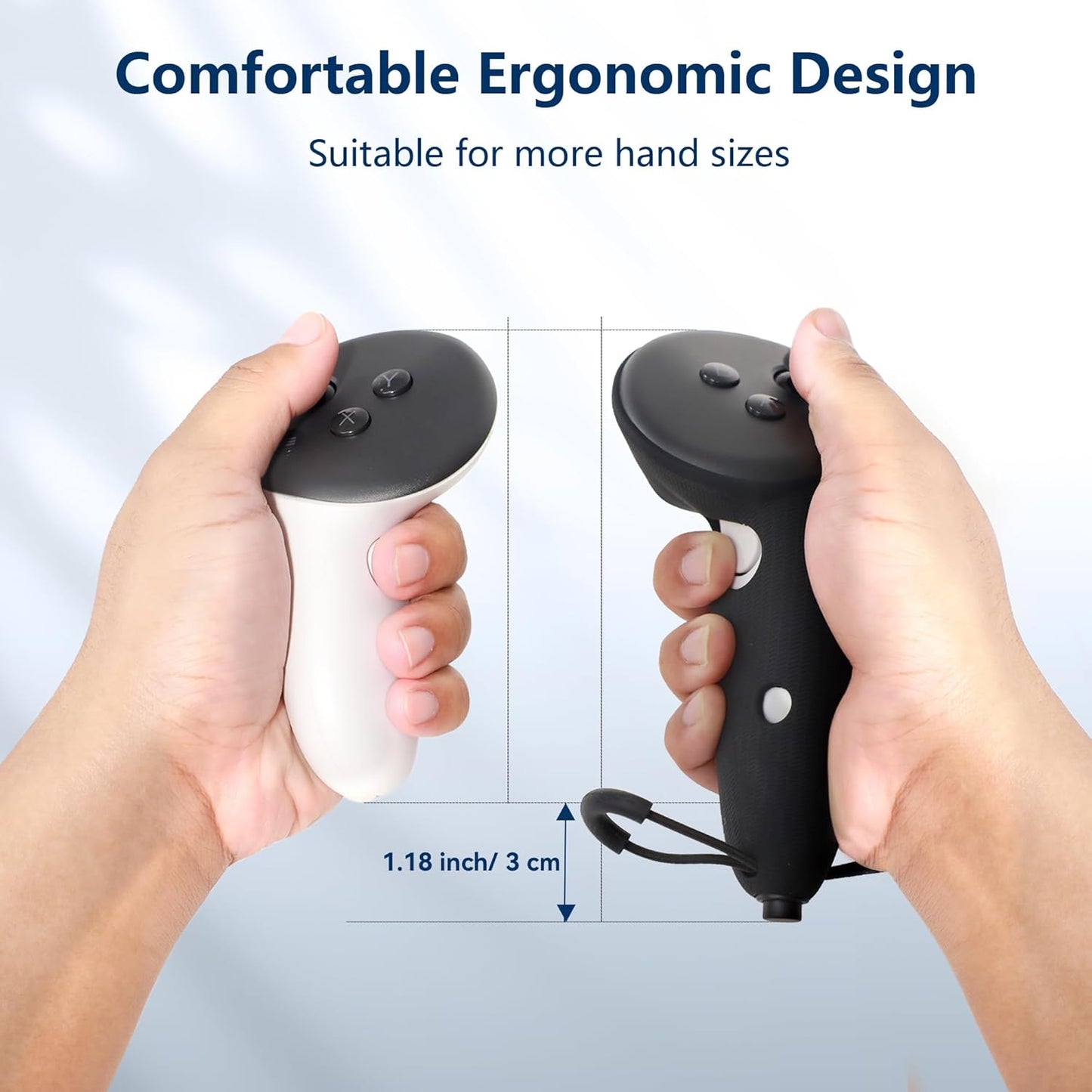 Extended Controller Grip Cover | Compatible with Meta/Oculus Quest 3S/Quest 3