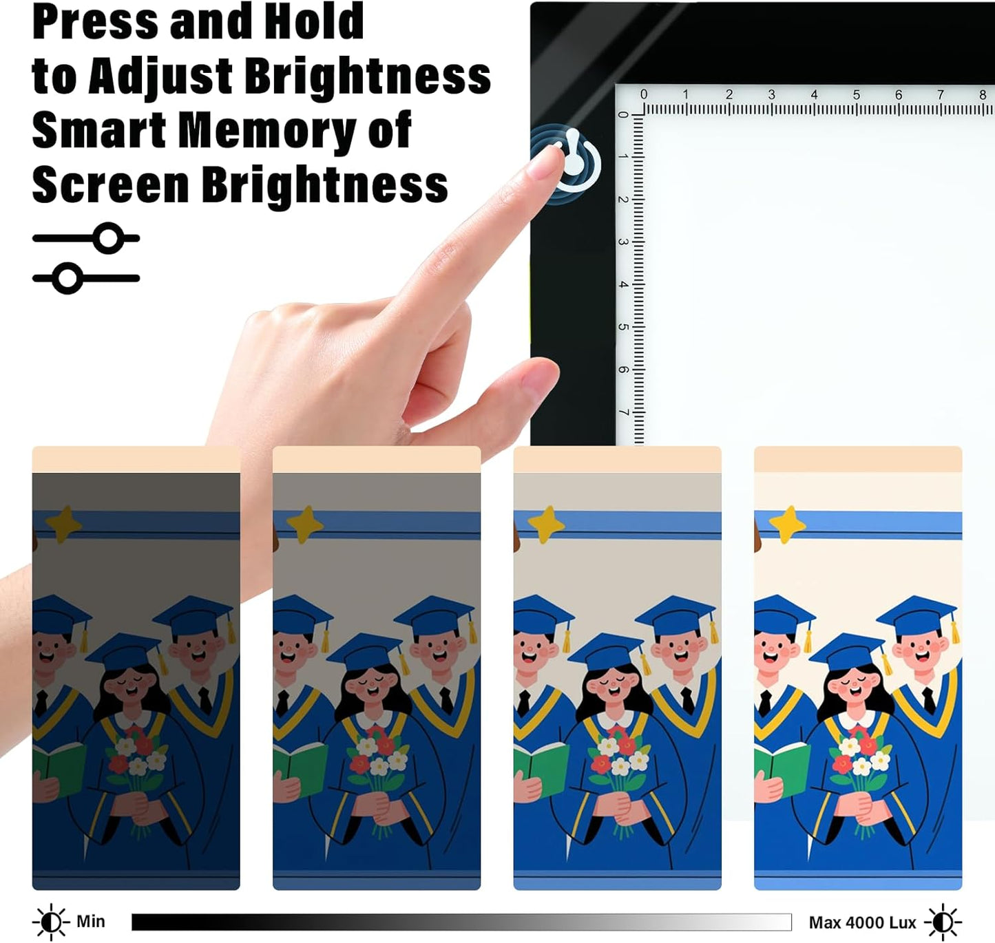 A4 Ultra-Thin Tracing Light Box — Adjustable Brightness USB-Powered LED Light Pad