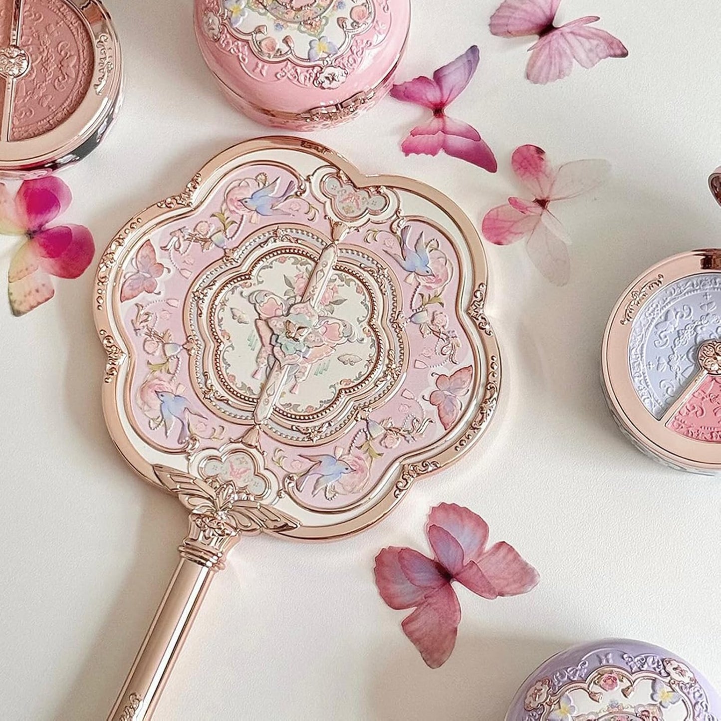 Strawberry Cupid Handheld Mirror, Retro Handheld Mirror