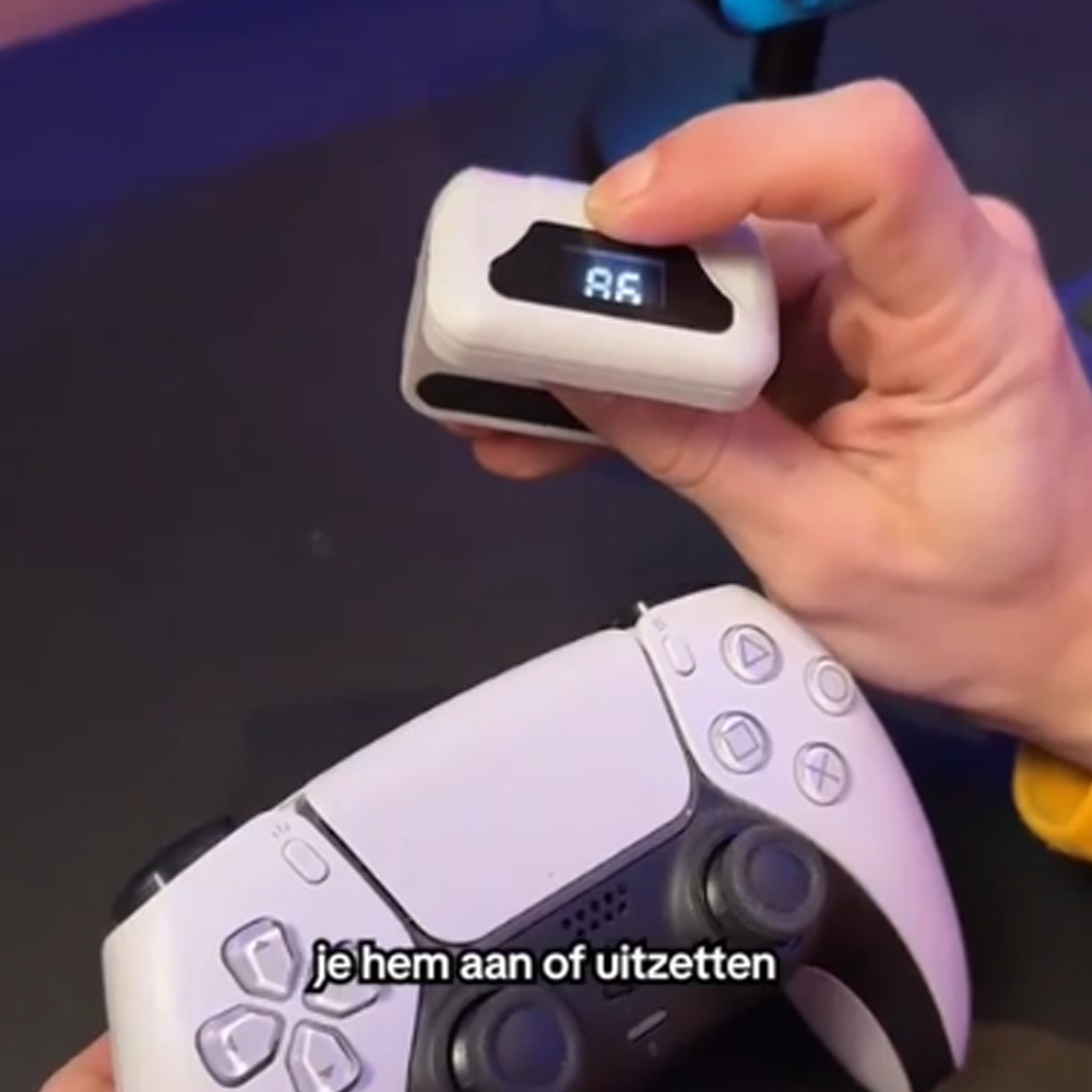 PS5 controller power bank – supports wireless charging, 1800 mAh capacity