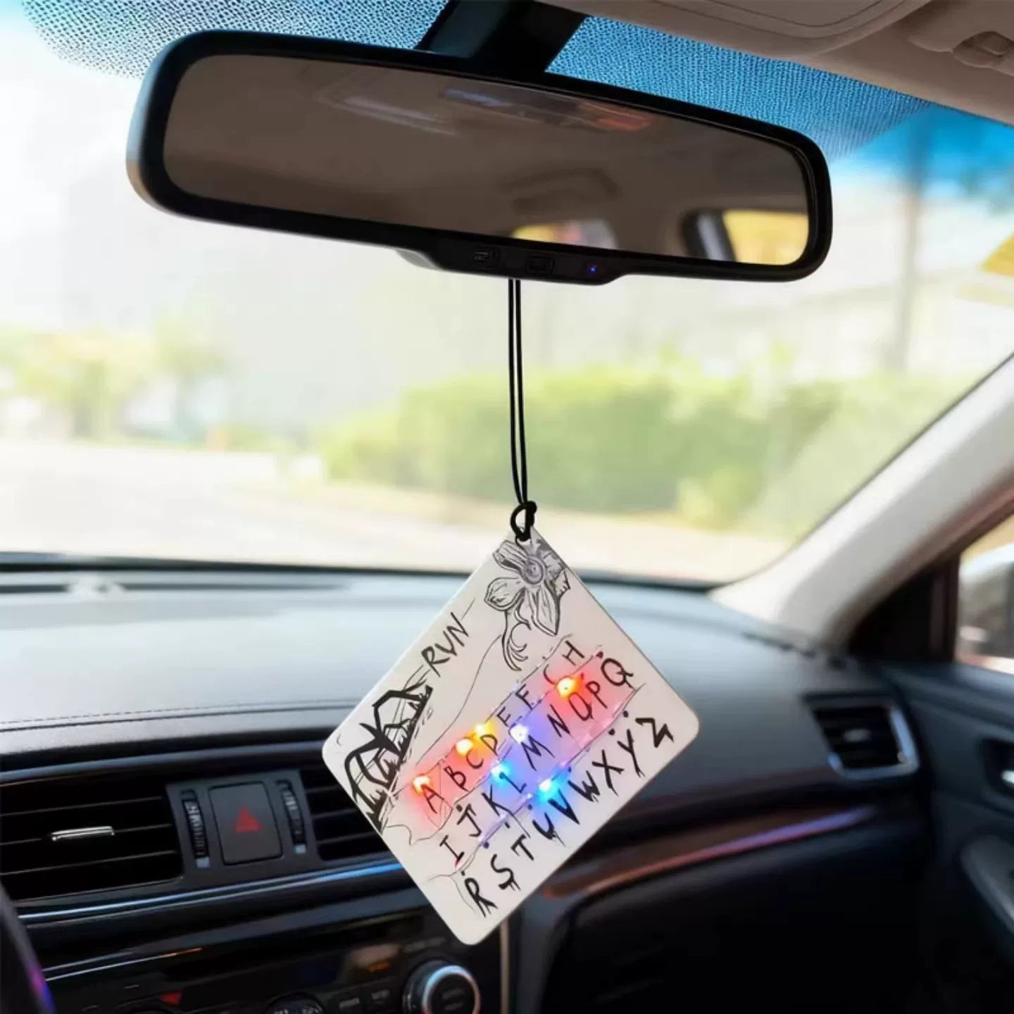 Handmade Alphabet Light Card Pendant