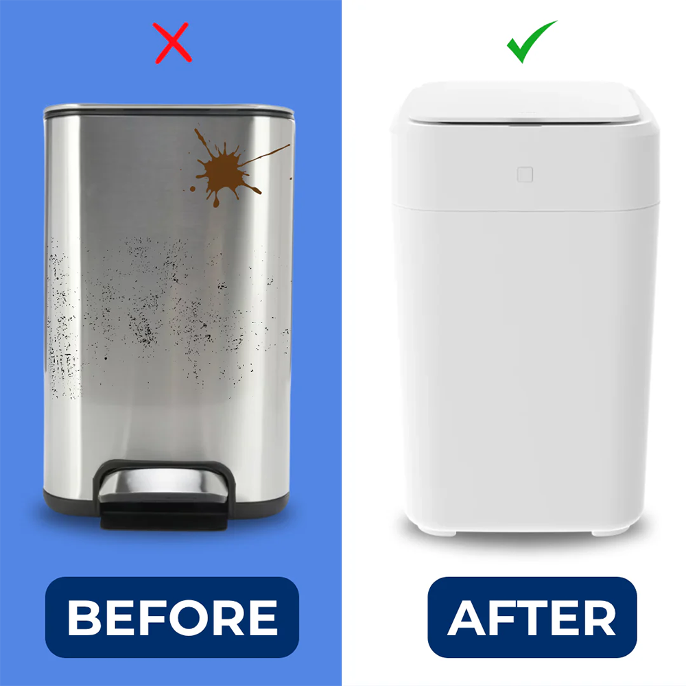 Smart self-sealing trash can
