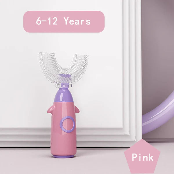 U-Shaped Silicone Toothbrush for Children Aged 1–12