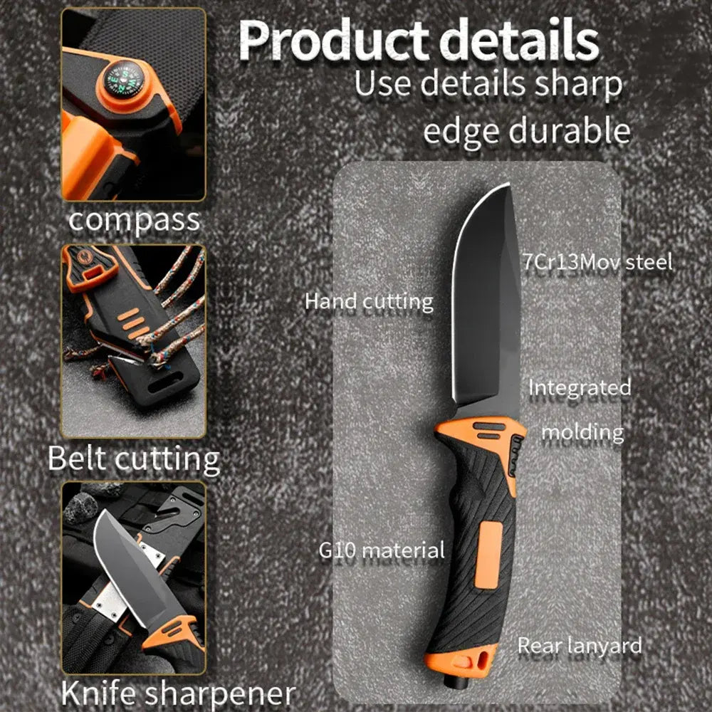 Fixed Blade Tactical Knife – Military Style Outdoor Camping & Survival Tool
