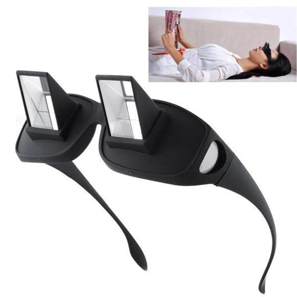 Lazy Glasses – Prism Glasses for Bed Reading and Watching TV, Adjustable for Adults and Children