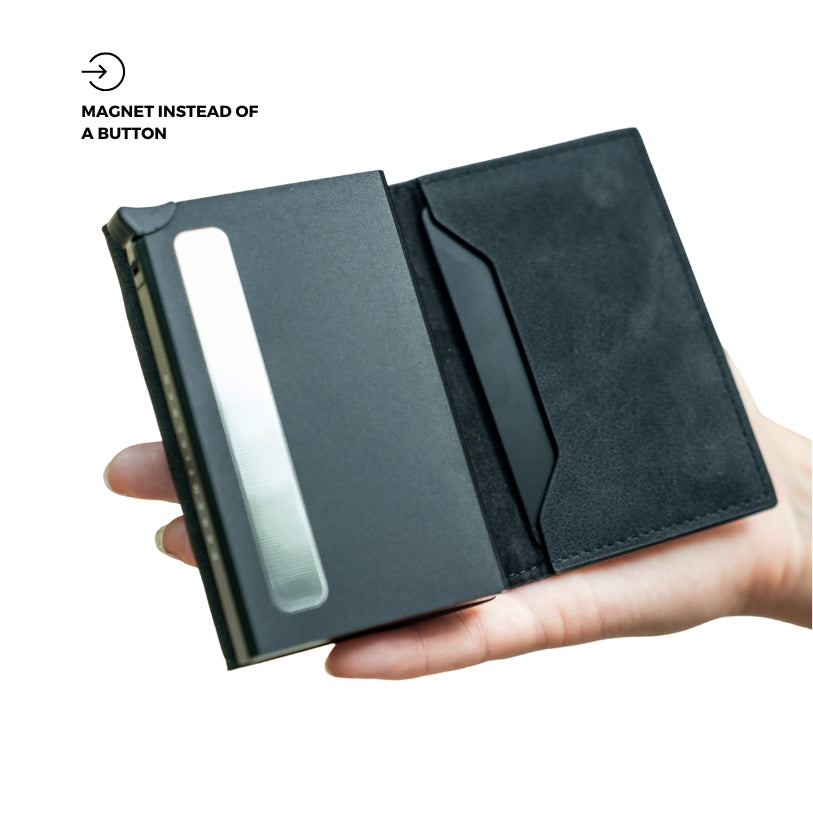 Smart RFID Blocking Wallet – Slim Aluminum Magnetic Card Holder