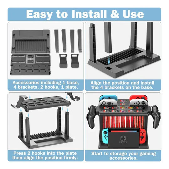 Switch Game Storage Station with Controller Charger