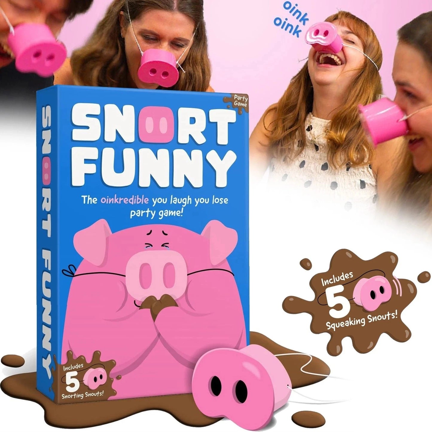 Snort Funny Party Game – Laugh-You-Lose Family Game for Kids & Adults