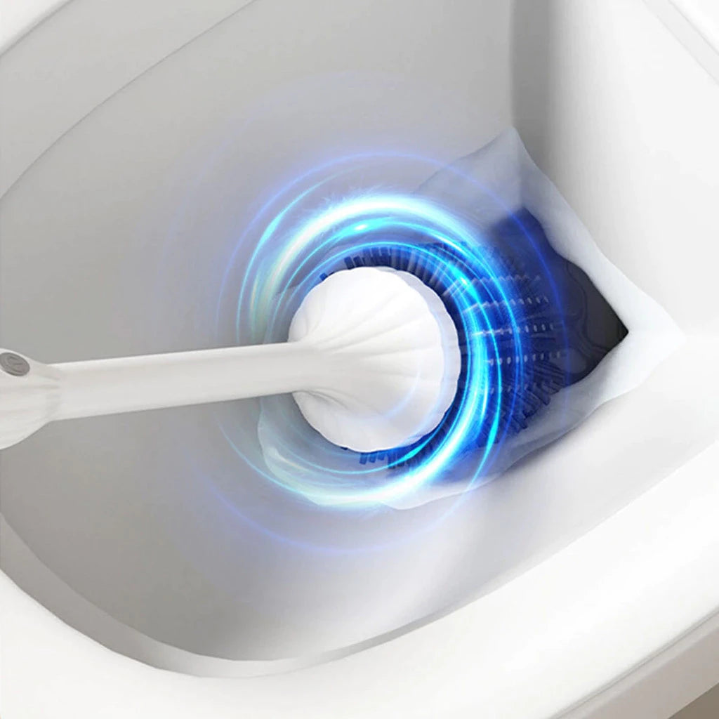 Electric toilet brush with USB rechargeable battery