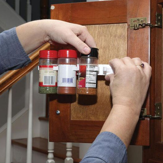 Spice Rack Organizer – Cabinet Gripper Clip Strips for Pantry & Kitchen