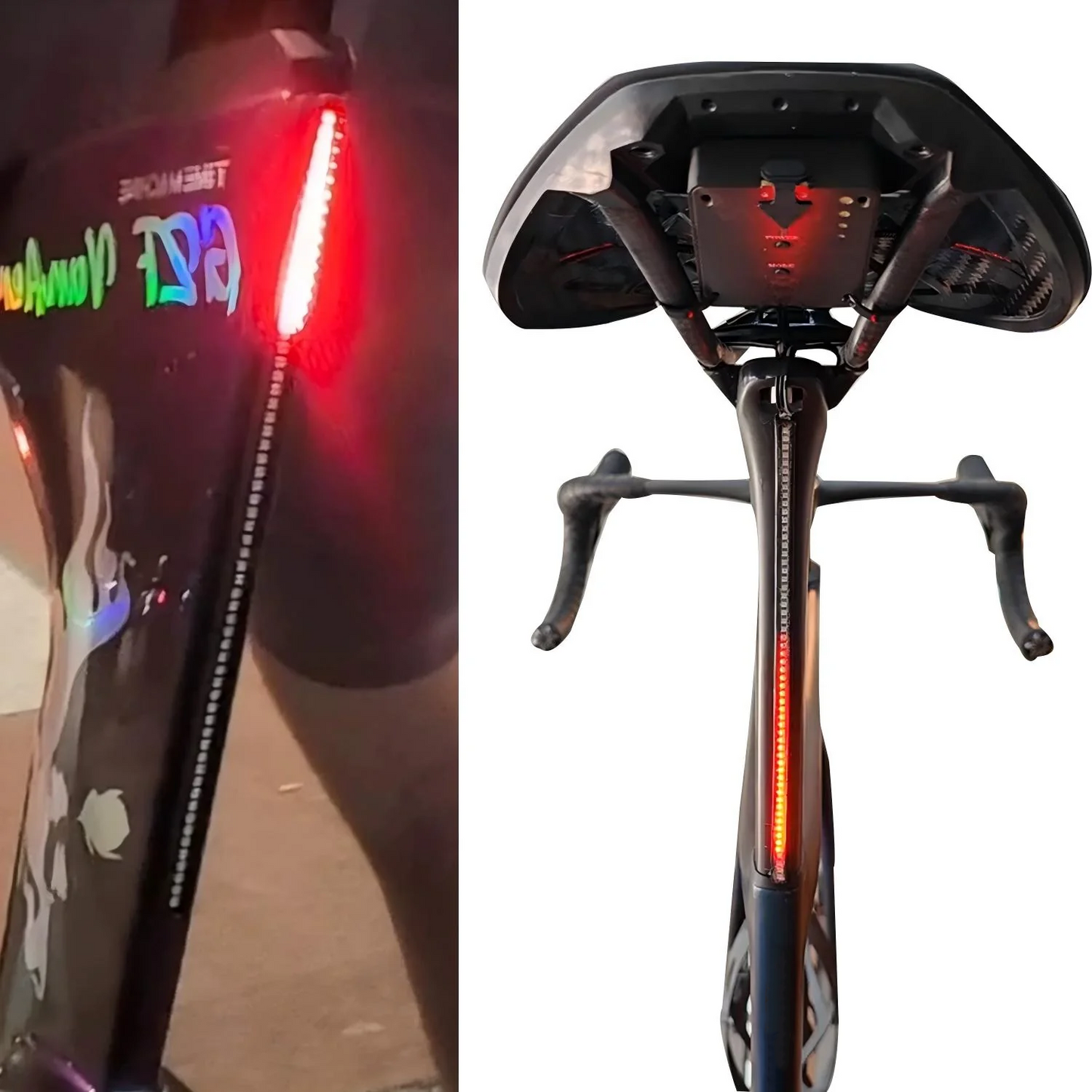 New Road Bike Seat Post Water Drop Tail Light | Long Battery Life
