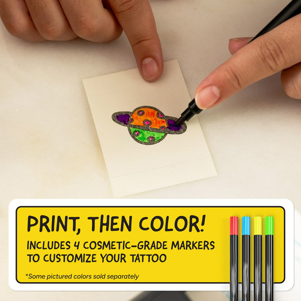 Kids Temporary Tattoo Sticker Set — Washable Body Art for Children Ages 8