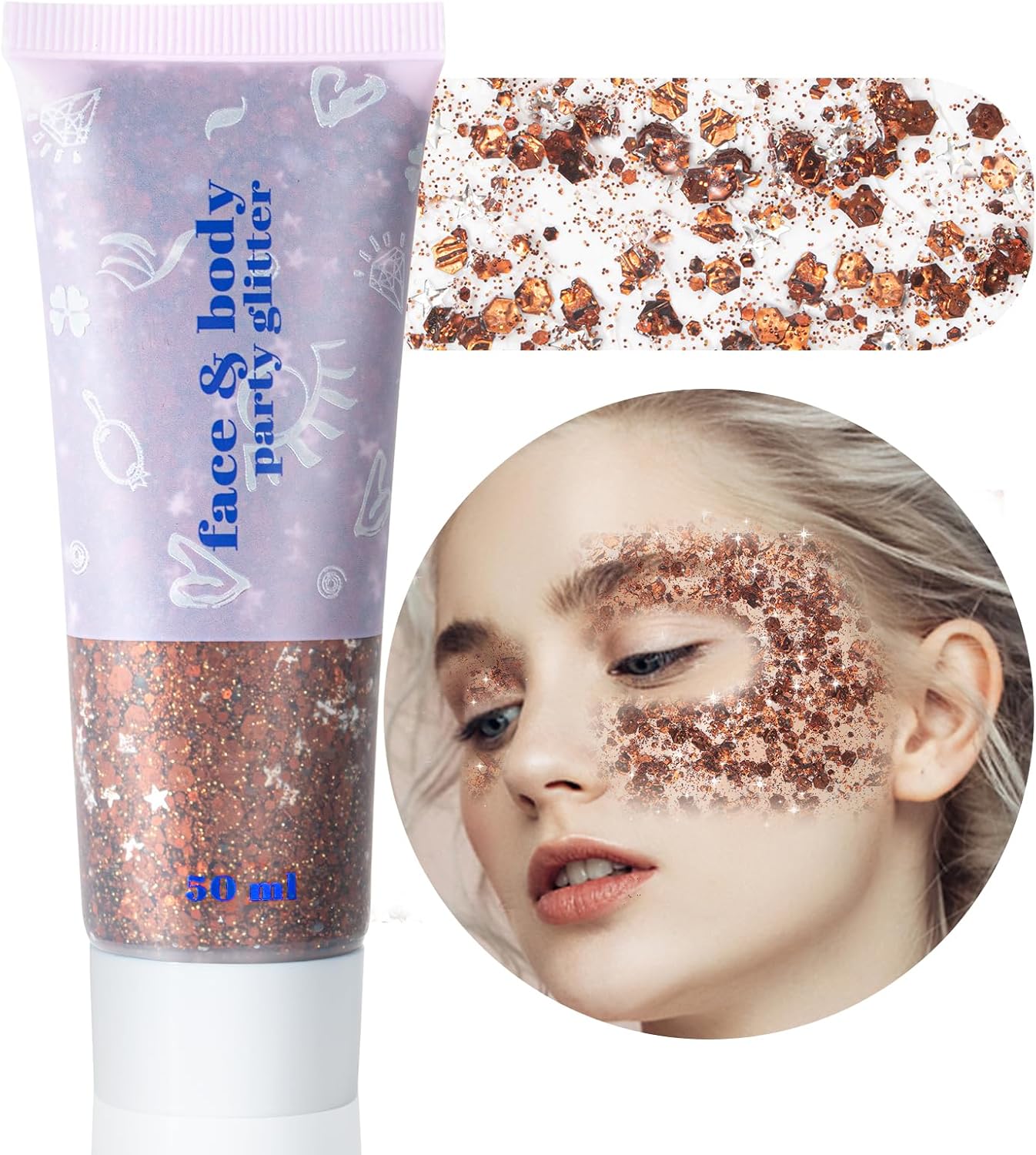 Party Makeup Face &amp; Body Glitter Set
