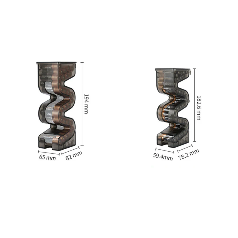 Magnetic battery tester and storage case suitable for AA and AAA batteries.