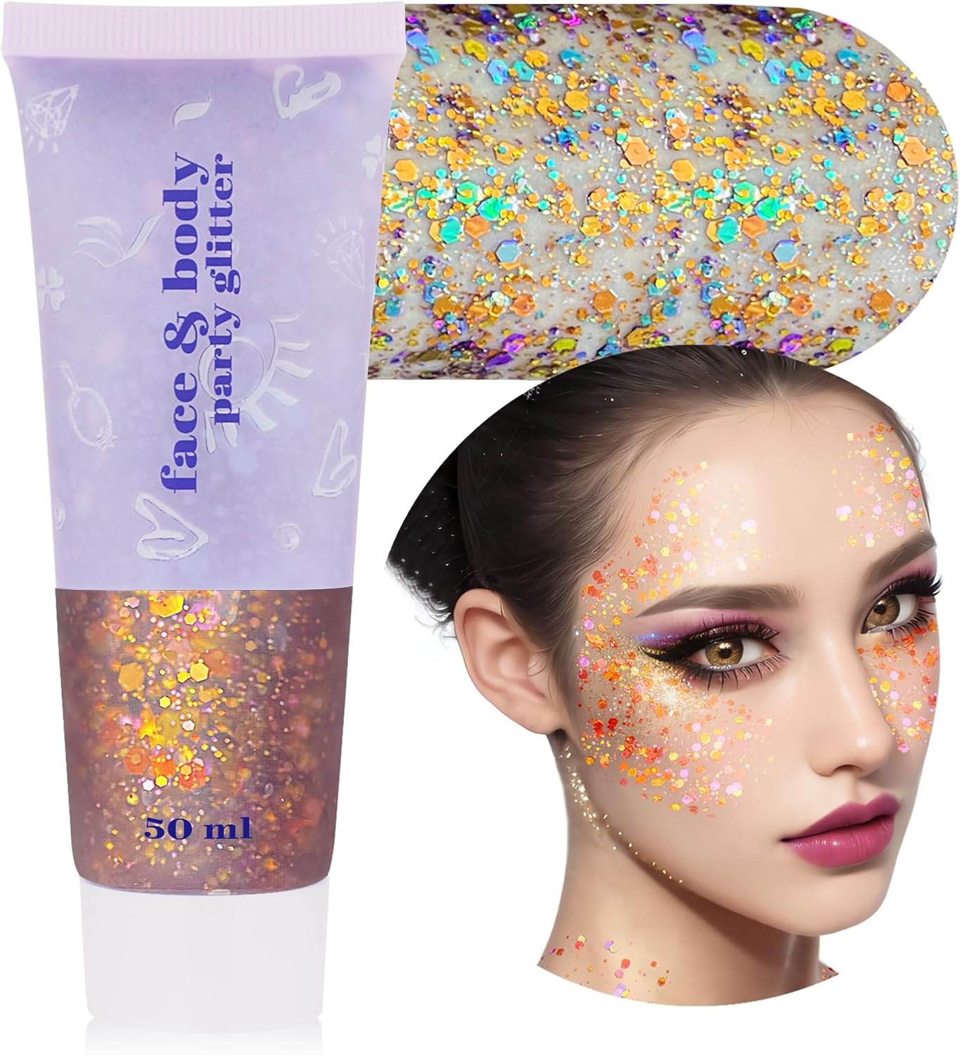 Party Makeup Face &amp; Body Glitter Set