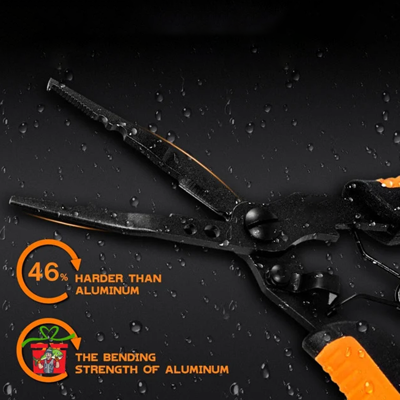 Multifunctional fishing pliers with Teflon coating