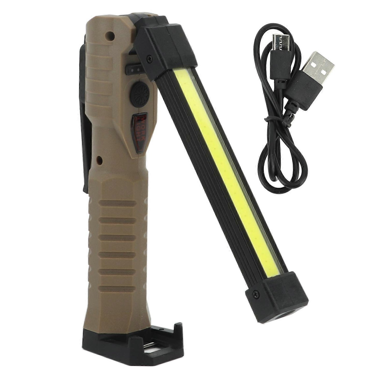 7-Mode Folding LED COB Work Light, C-Type Magnetic Emergency Flashlight