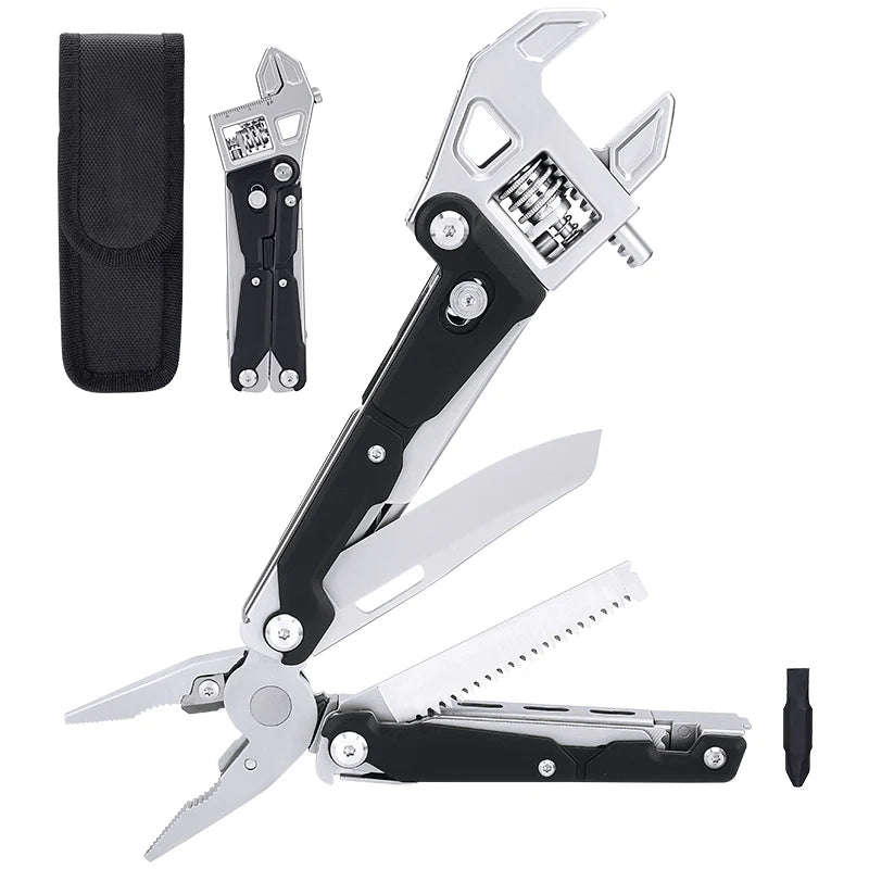 Adjustable Wrench Multi-Tool Pliers – 11-in-1 Tool with Pouch