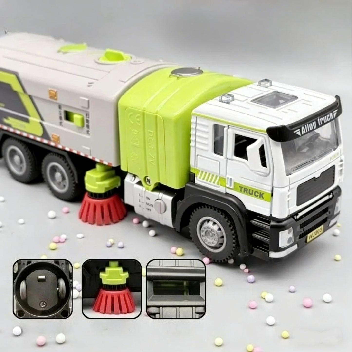 Electric Garbage Truck Toy with Vacuum Hose