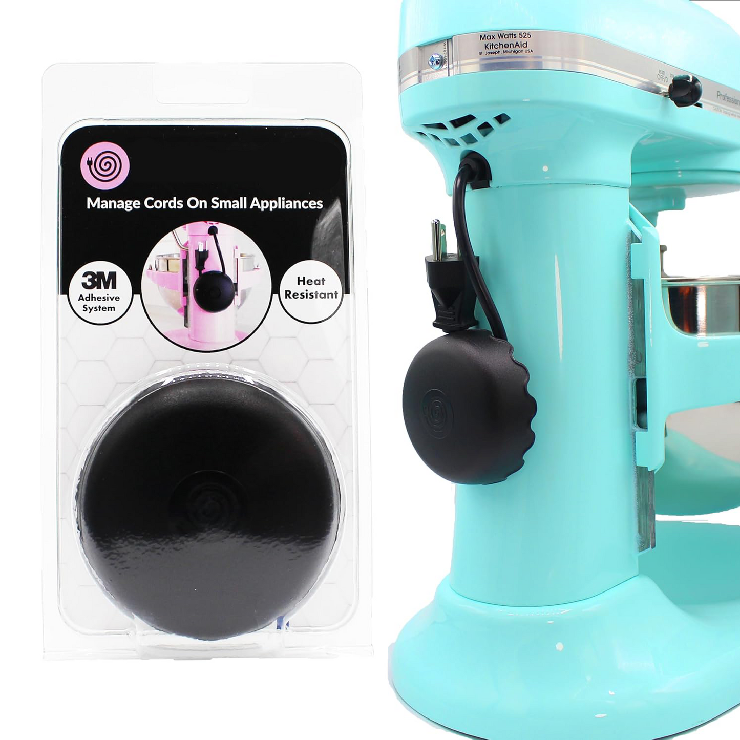 Heat-resistant power cord organizer