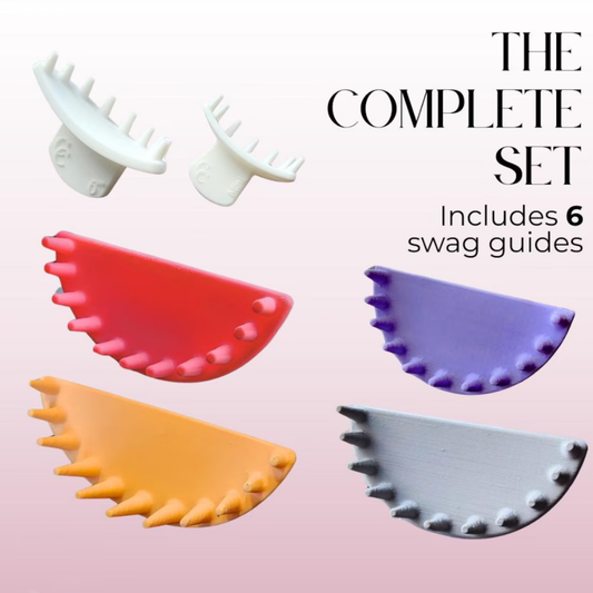 Cake Decorating Piping Guide Tool Set: 3D Printed Swag Guides