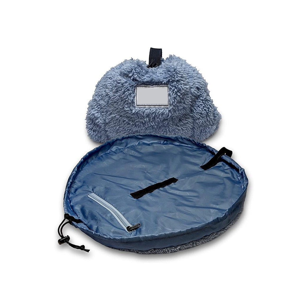 Layflat Drawstring Cosmetic &amp; Makeup Organizer — 16-Inch Multi-Layer Portable Travel Toiletry Bag (Machine Washable)