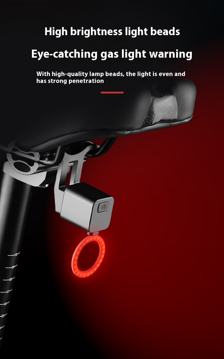 Bicycle taillight, running water plug light, night riding safety indicator