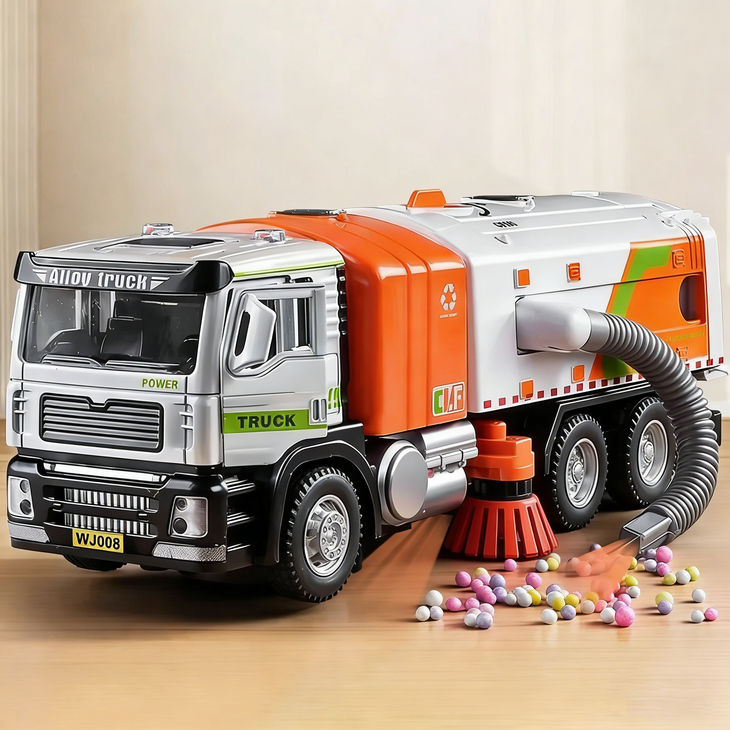 Electric Garbage Truck Toy with Vacuum Hose