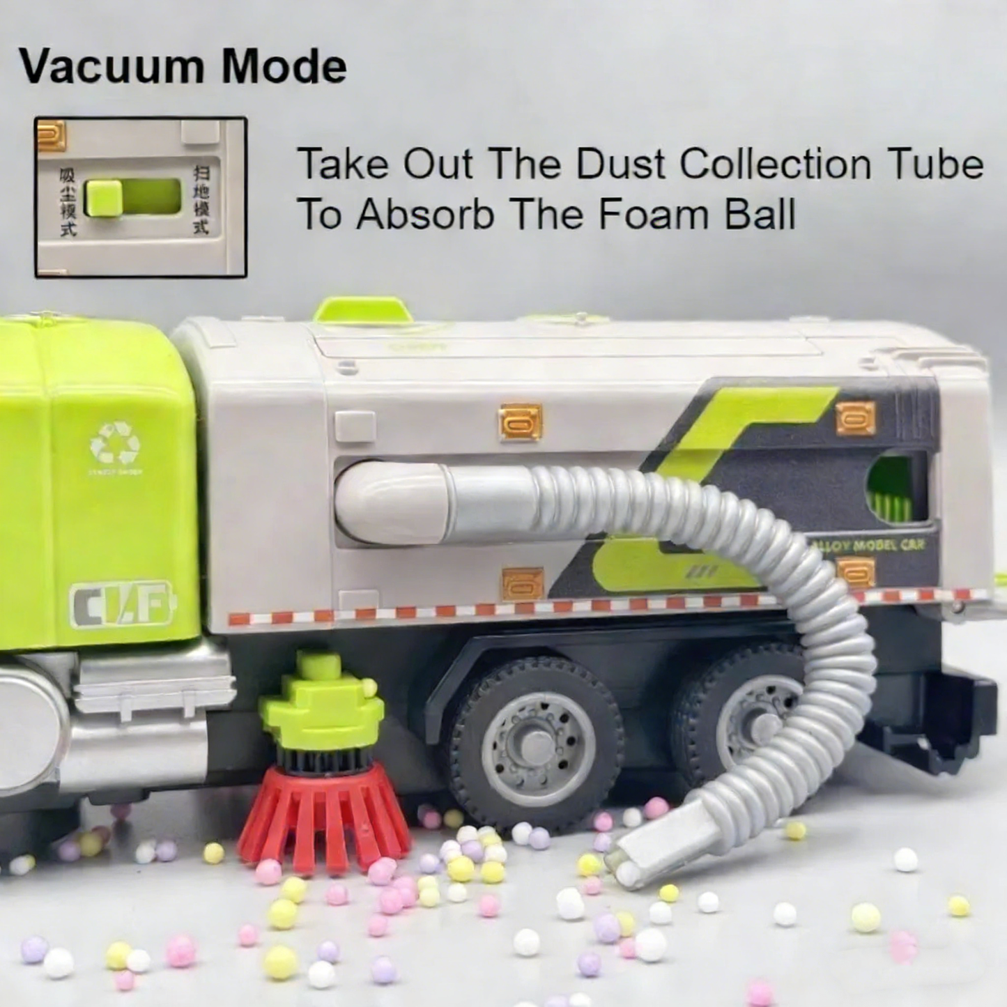 Electric Garbage Truck Toy with Vacuum Hose