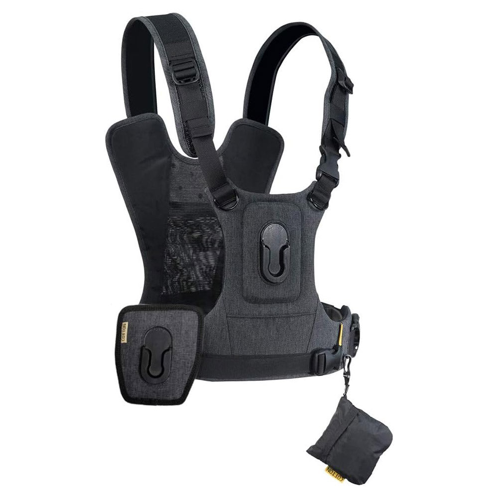 Single Camera Vest Harness System — Grey Professional Dual-Camera Quick-Switch Carrier