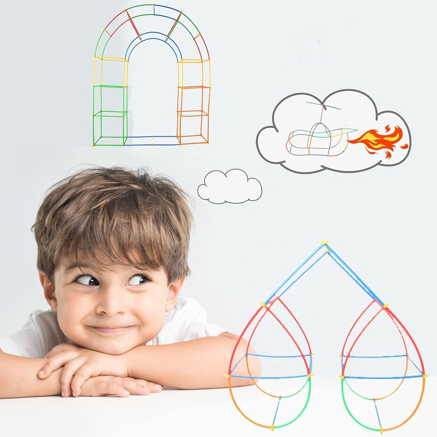 800-Piece Straw Constructor STEM Building Set