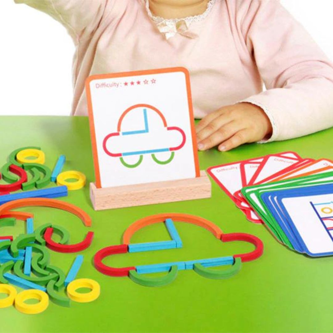 Stick & Rings Puzzle – Educational Learning Toy for Toddlers