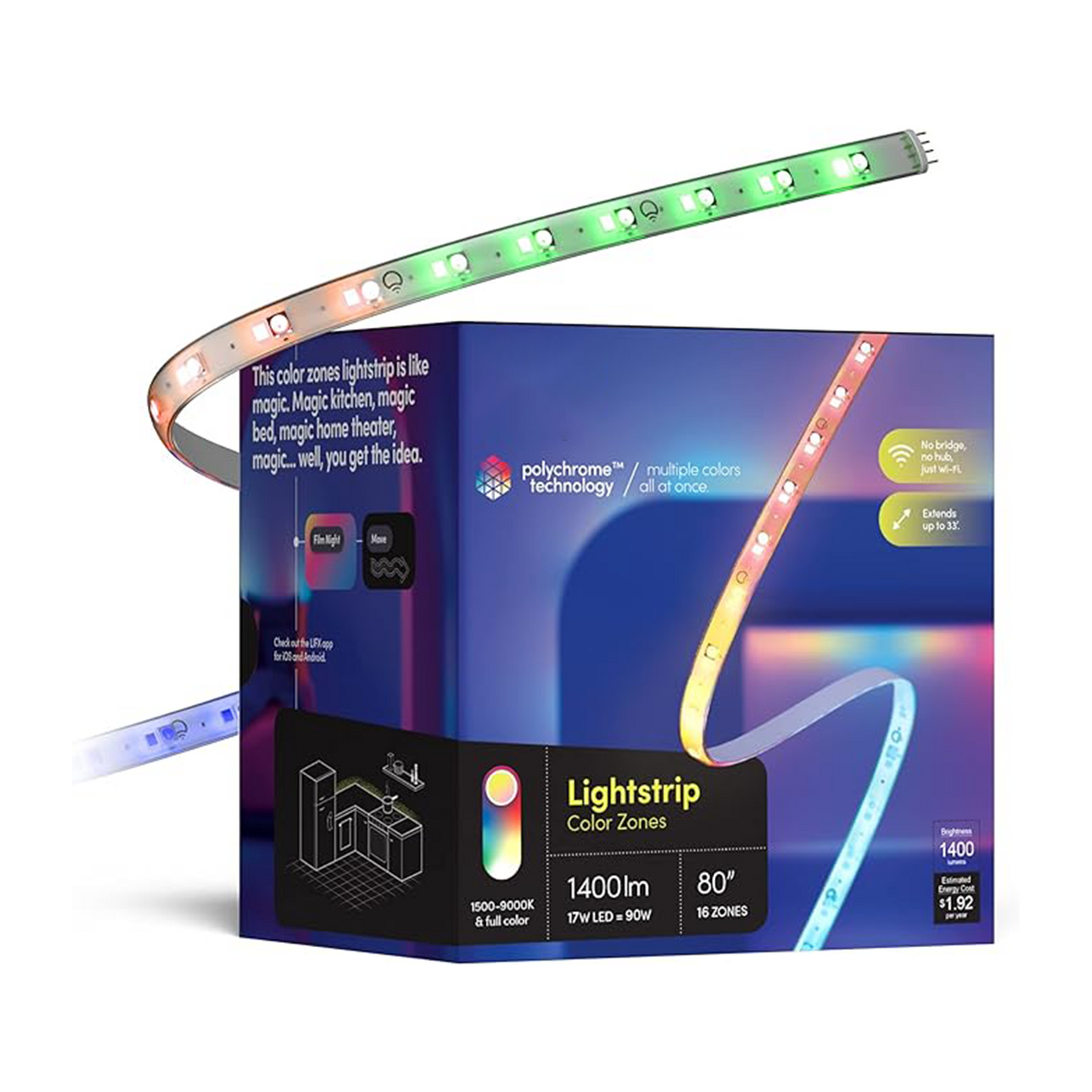 LED strip lights (smart Wi-Fi version available) - multiple options available