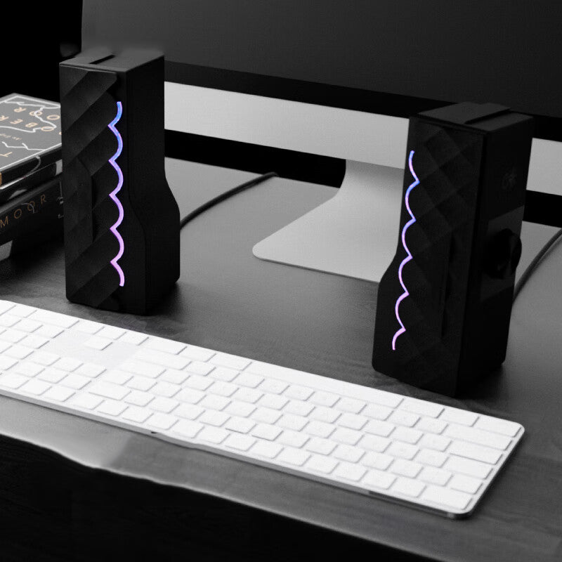 RGB Desktop Computer Speakers – USB Powered Split Gaming Sound Bar