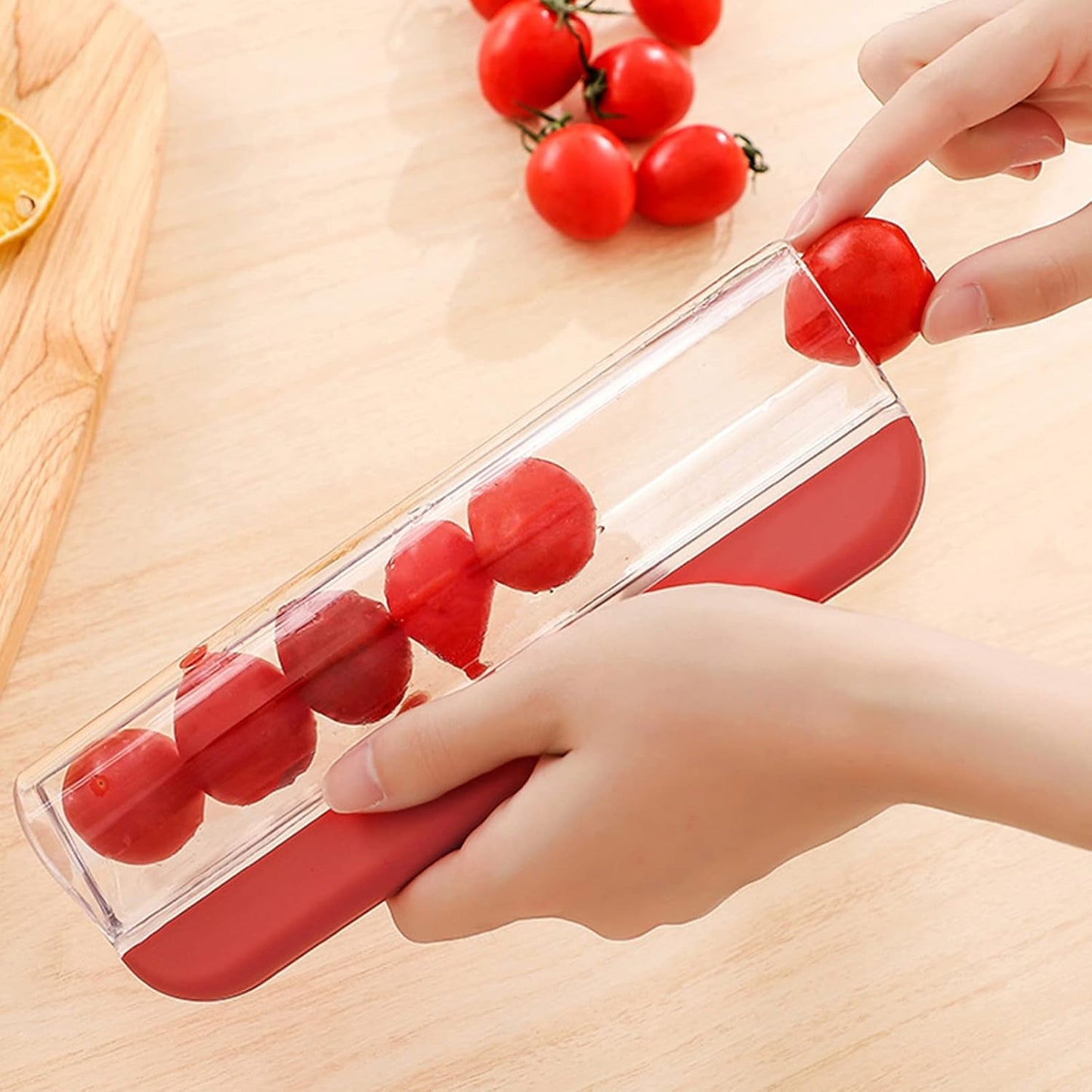 Small Fruit Cutter — Quick Salad Cherry Tomato/Grape Slicer