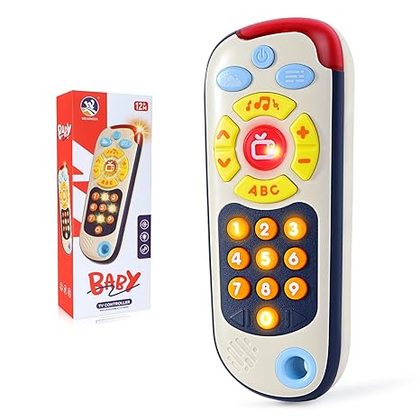 Baby remote control toy with silicone teether