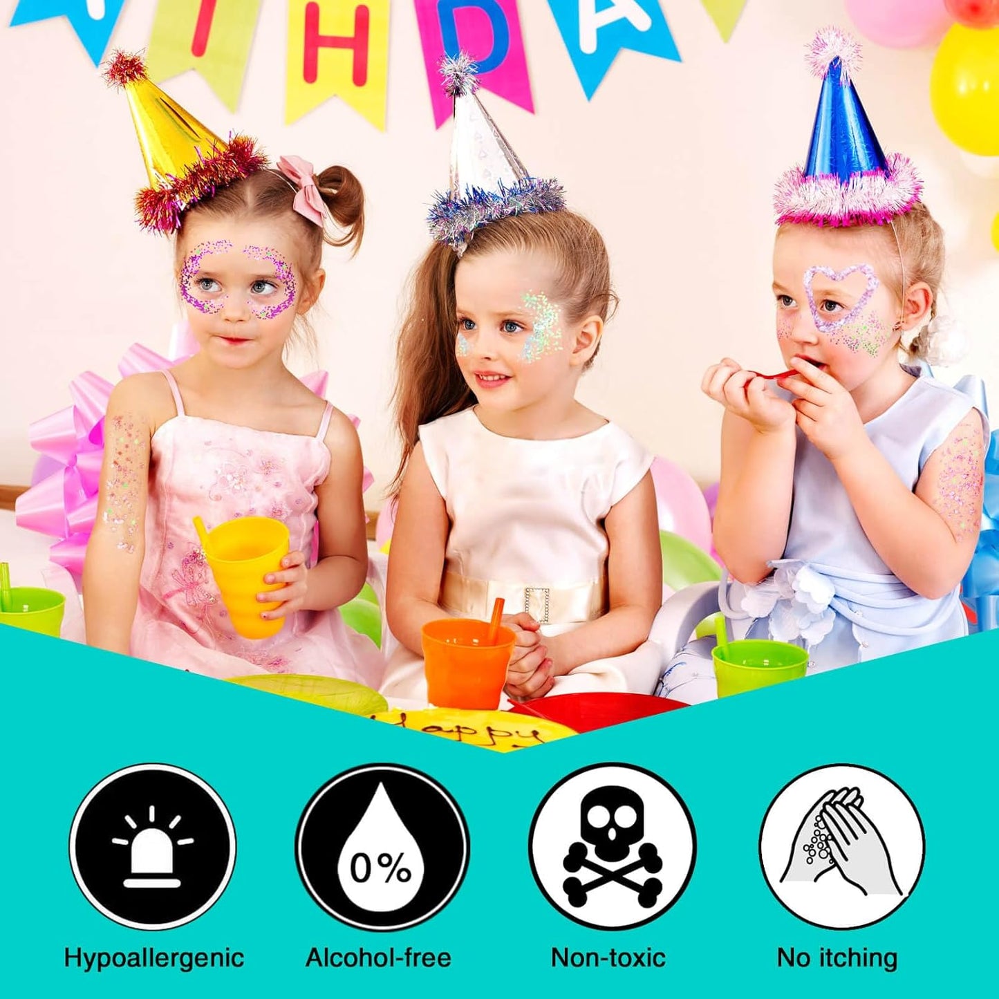 Party Makeup Face &amp; Body Glitter Set