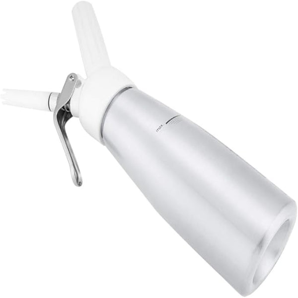 500ml Aluminum Whipped Cream Dispenser with 3 Nozzles & Cleaning Brush