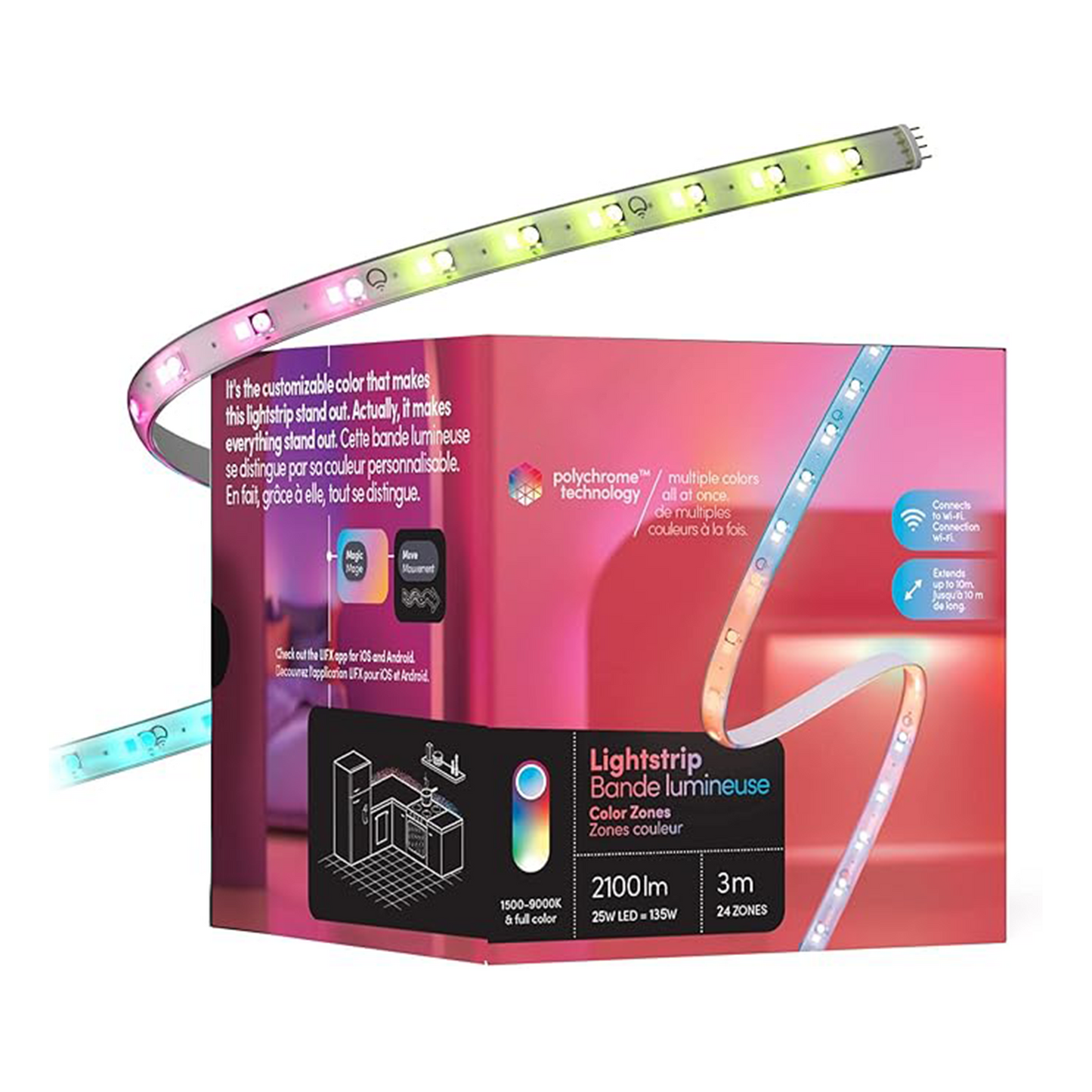 LED strip lights (smart Wi-Fi version available) - multiple options available