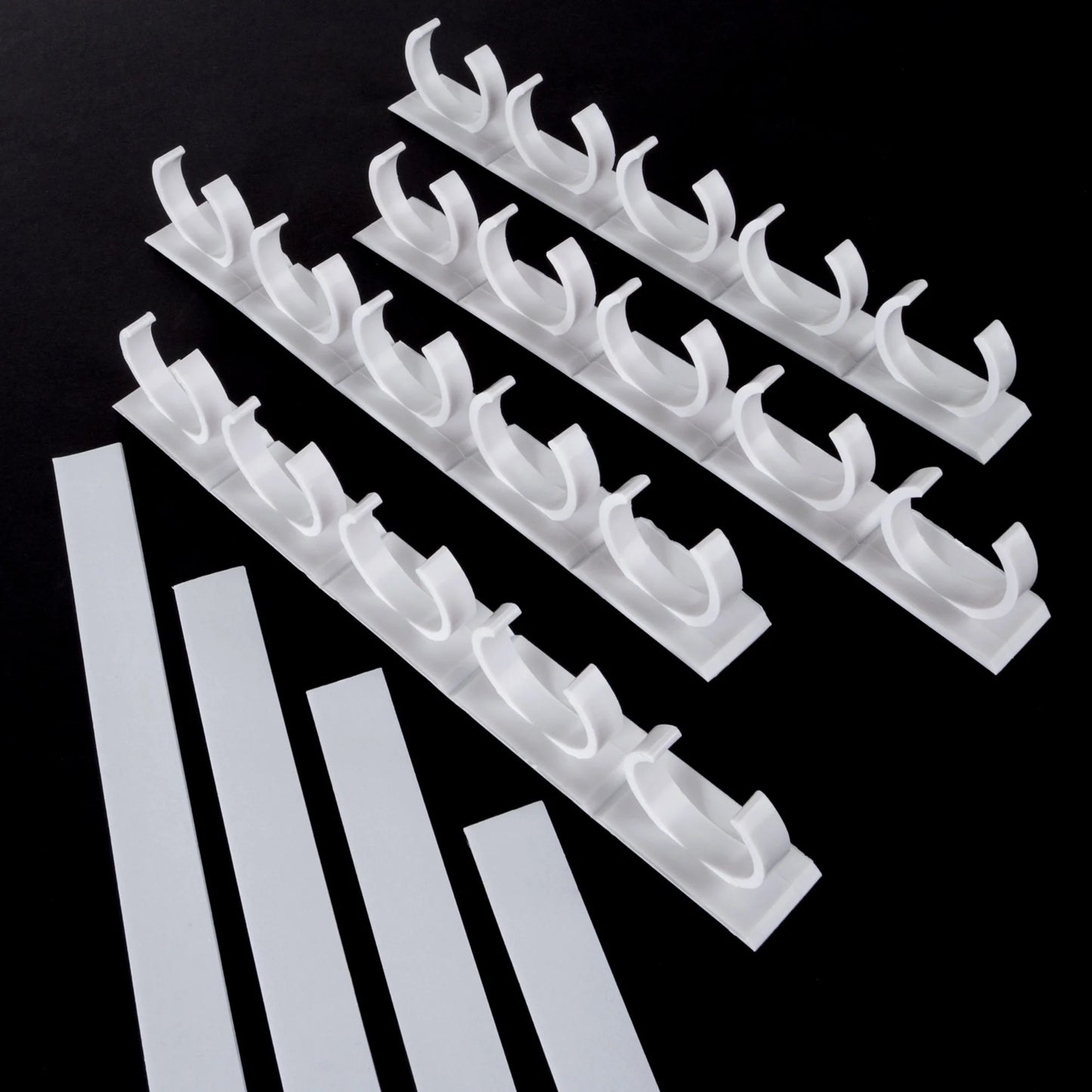 Lavish Home White Gripper Clip Strip Spice Rack Organizer — Kitchen Spice Storage Shelf