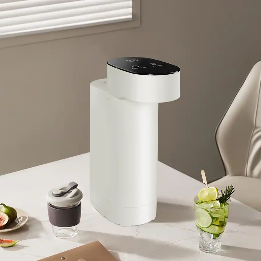 1500W water heater, 5 preset temperature settings (110°F-212°F), child lock