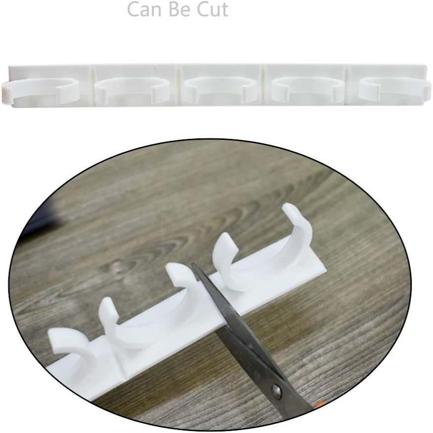 Lavish Home White Gripper Clip Strip Spice Rack Organizer — Kitchen Spice Storage Shelf