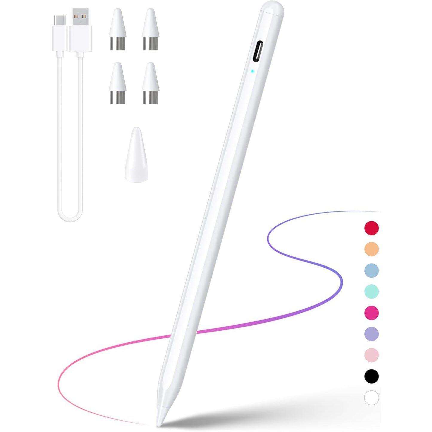 High Precision Touch Pen – Compatible with iOS and Android Devices, Magnetic Design
