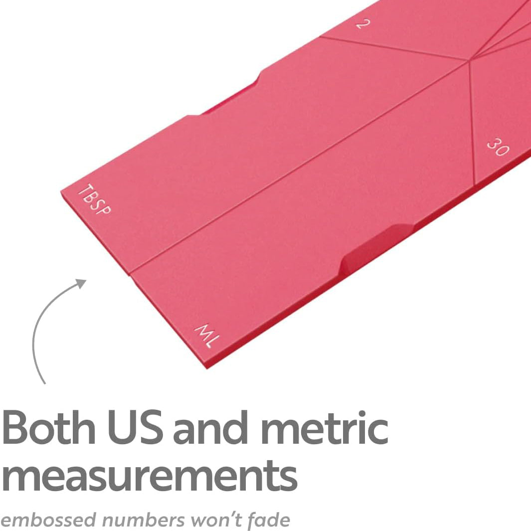 Polygonal Flat 3-in-1 Folding Measuring Spoon Set | 2 Spoons, 6 Adjustable Sizes