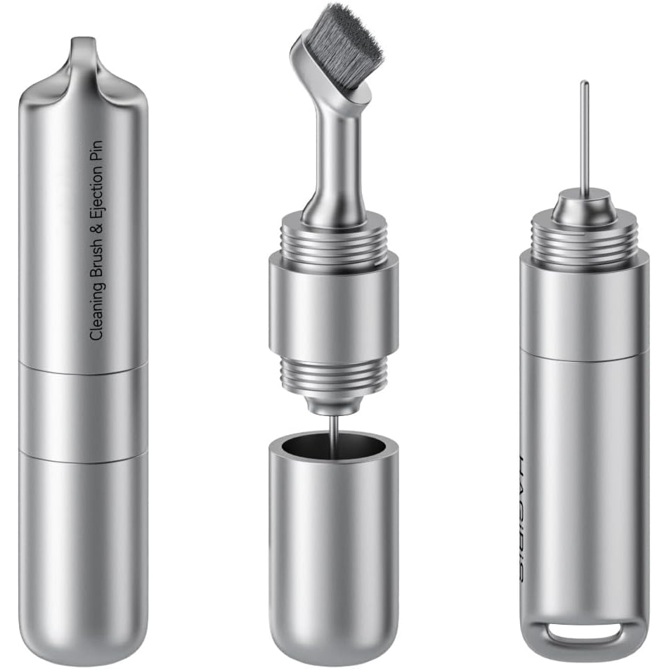 SIM Card Eject Tool with Keychain – Multi-Function Pin & Earbud Cleaning Brush